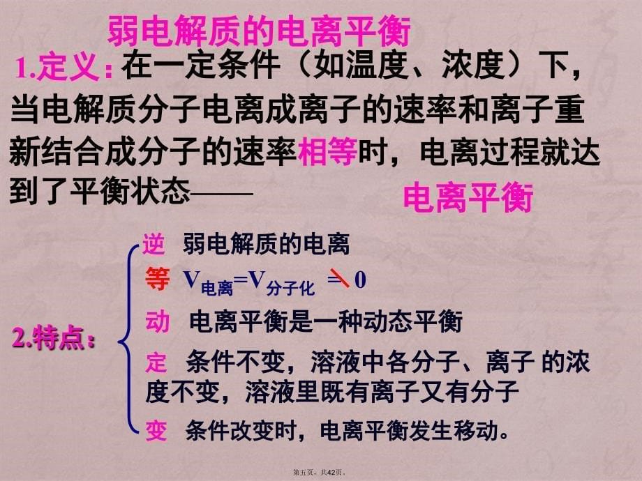 2019年苏教版高中化学选修4专题3第一单元弱电解质的电离平衡课件_第5页