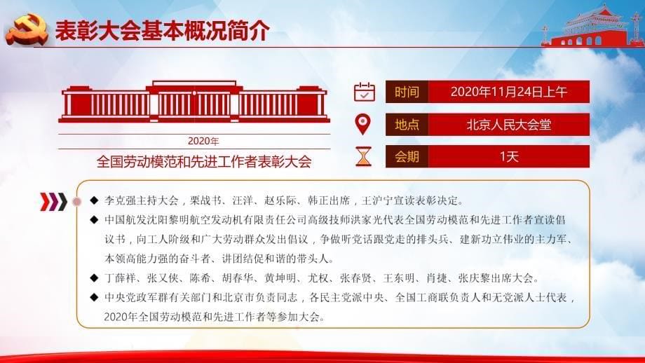 让劳模精神不断发扬光大全国劳动模范和先进工作者表彰大会教学PPT演示资料课件_第5页