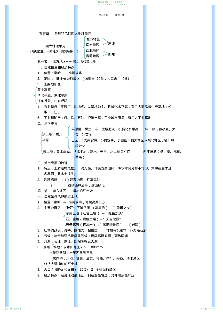 地理八年级下册知识点_第1页