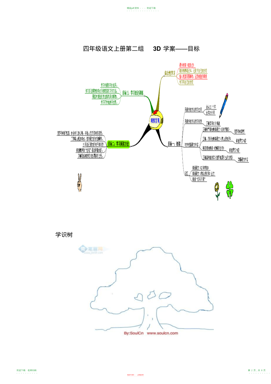 小语四年级语文上册第二单元学案_第2页