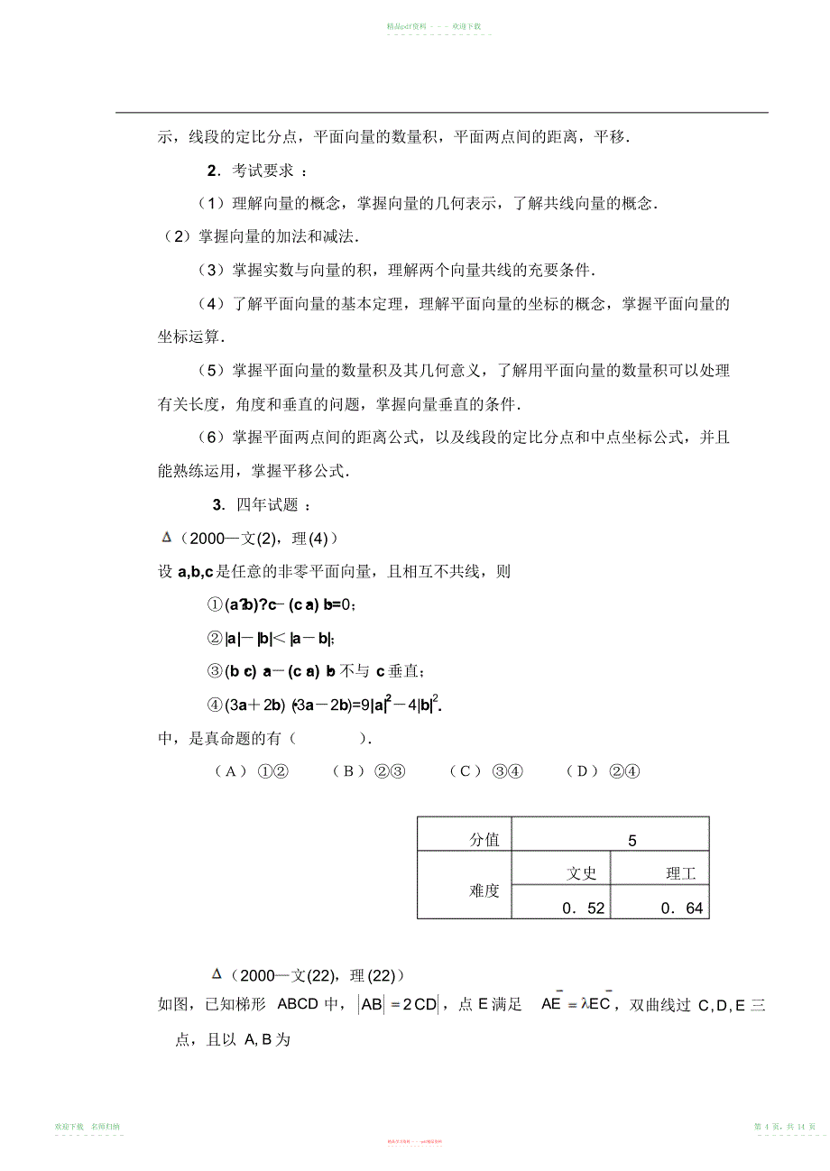 高中数学第五章向量章节知识点与高考_第4页