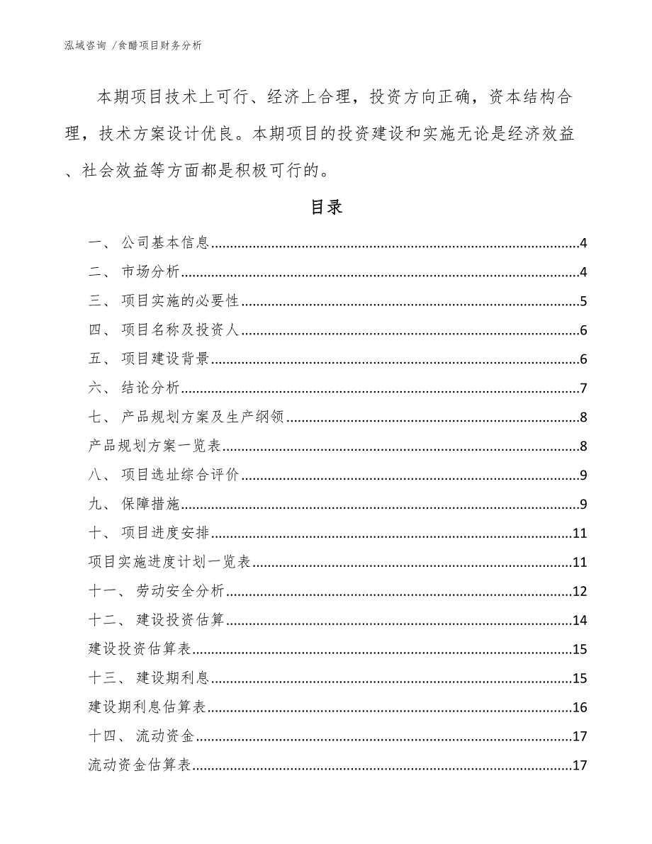 食醋项目财务分析（参考模板）_第2页