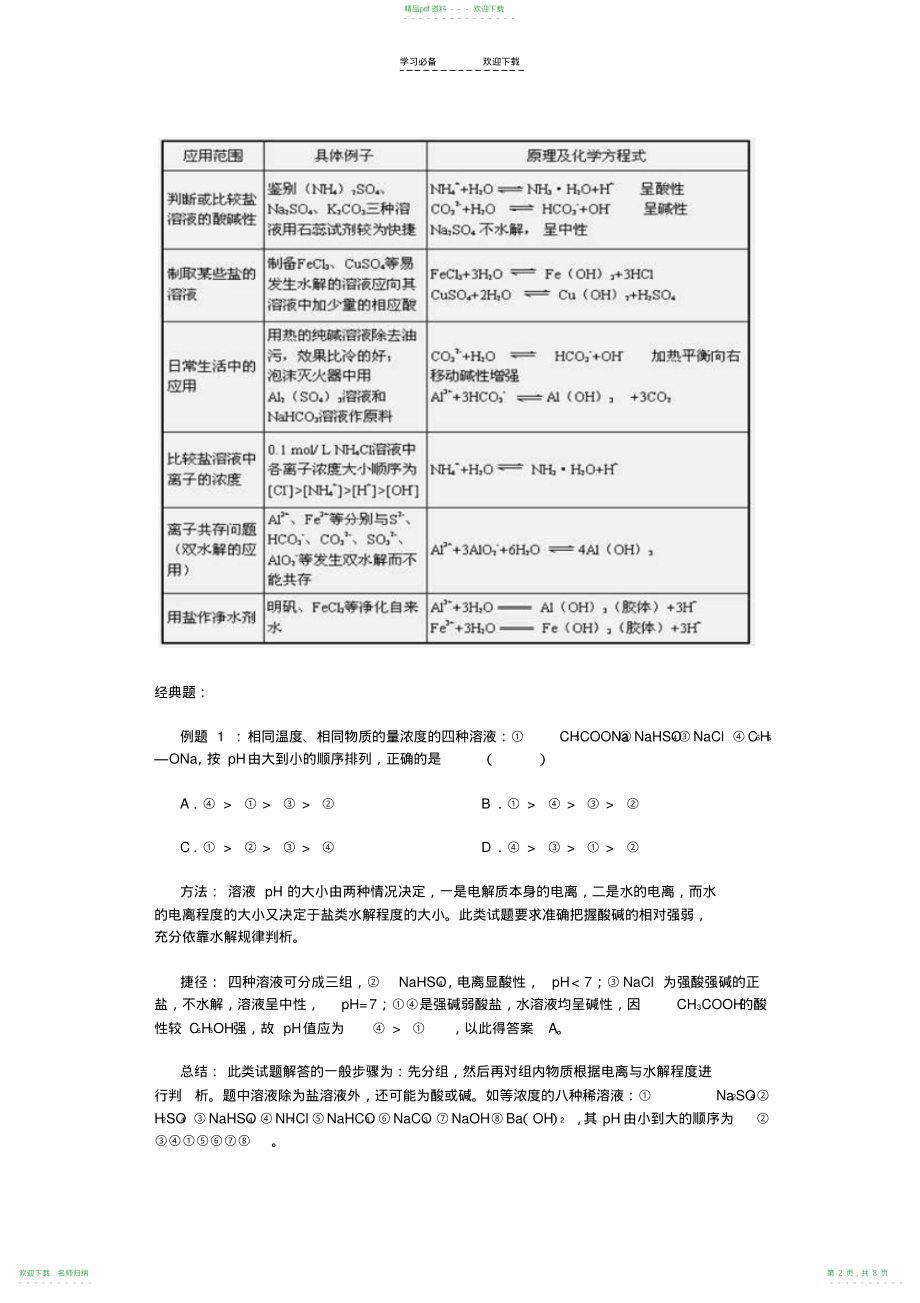 高考化学电解质溶液方面试题的解题方法与技巧_第2页