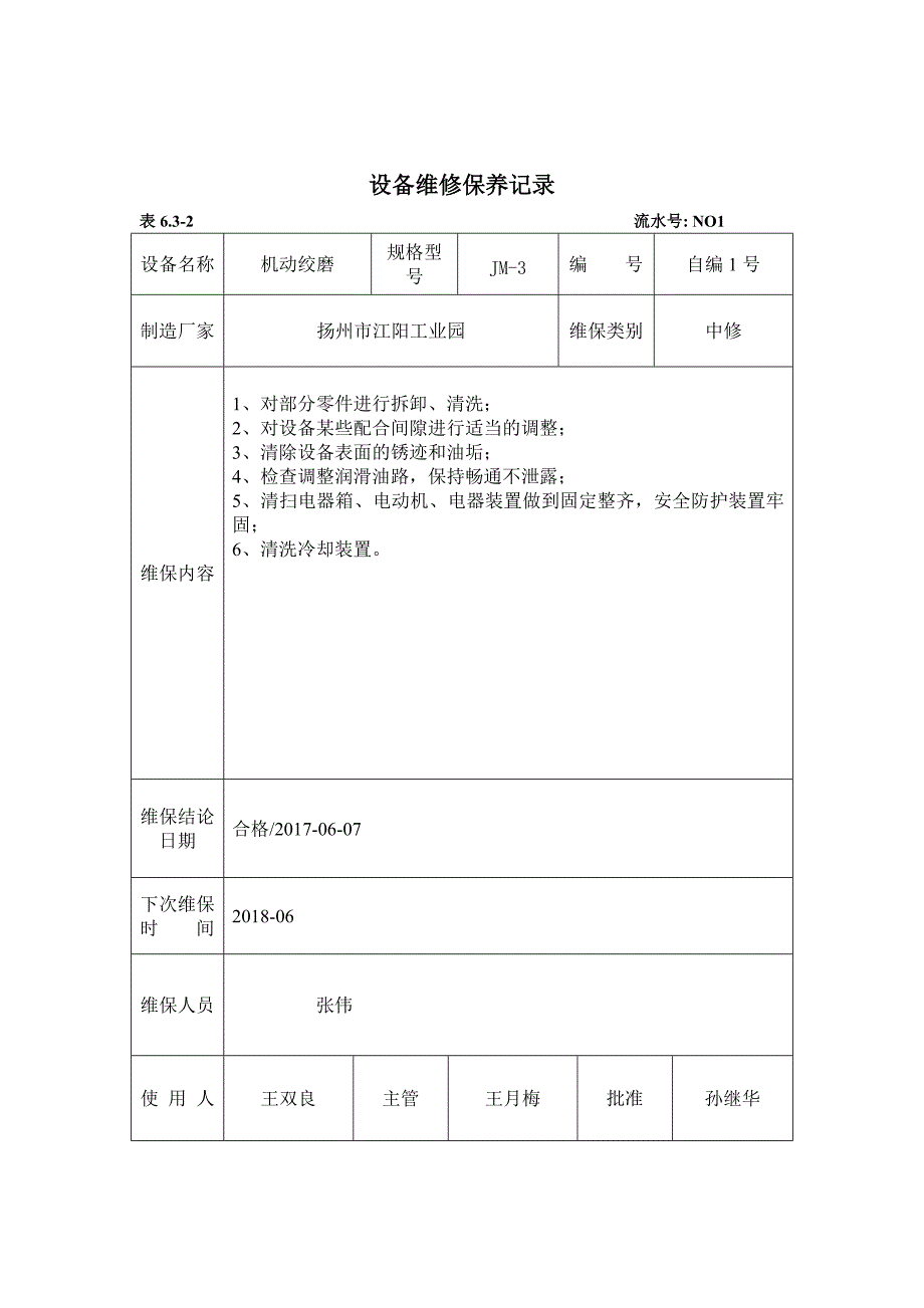 设备维修保养记录75998_第2页