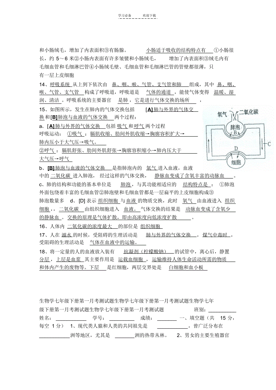 七年级期中考试知识点_第2页