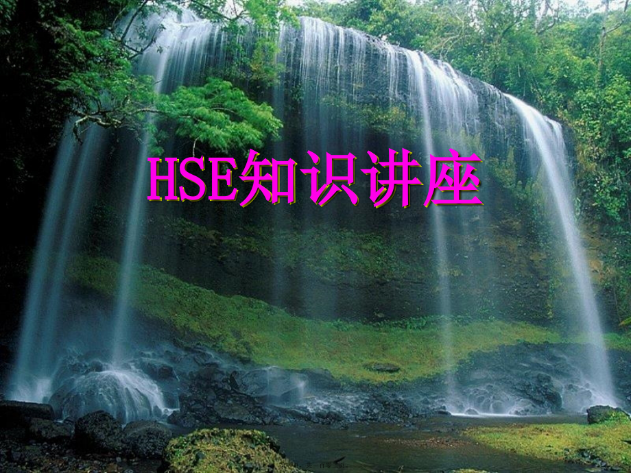 《HSE知识讲座》PPT课件_第1页