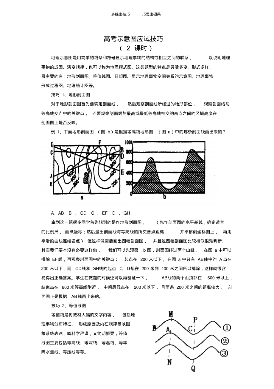 高考地理示意图应试技巧_第1页