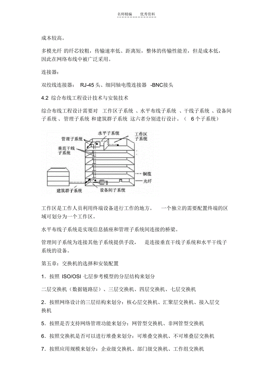 网络系统集成知识点整理_第4页