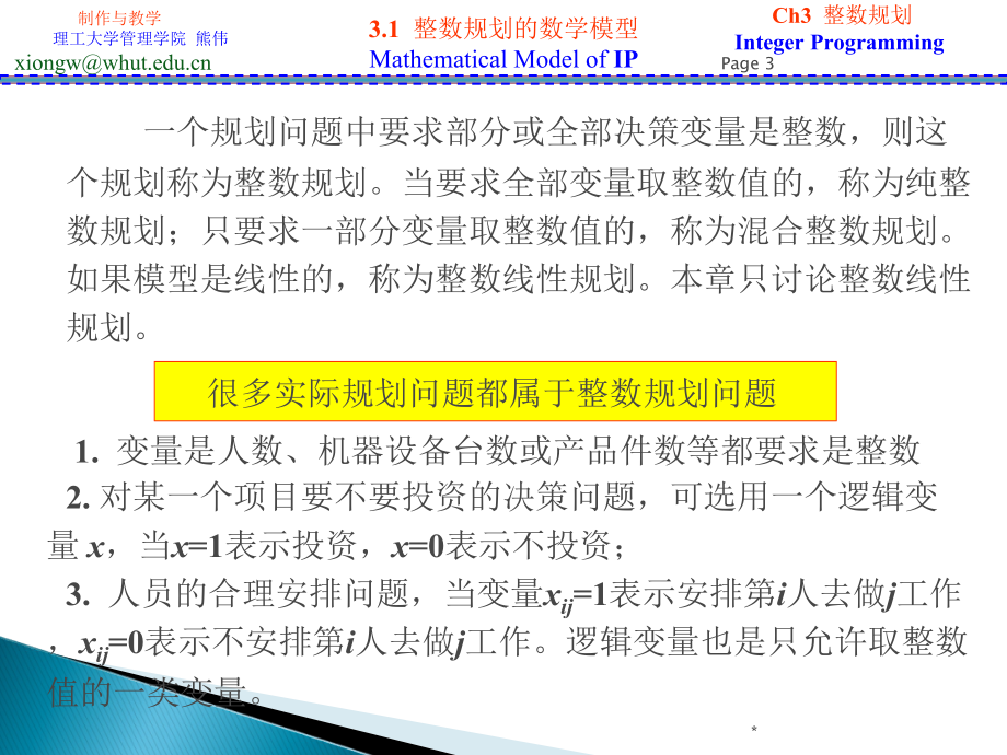 运筹学 备课课件Ch3整数规划(1)_第3页