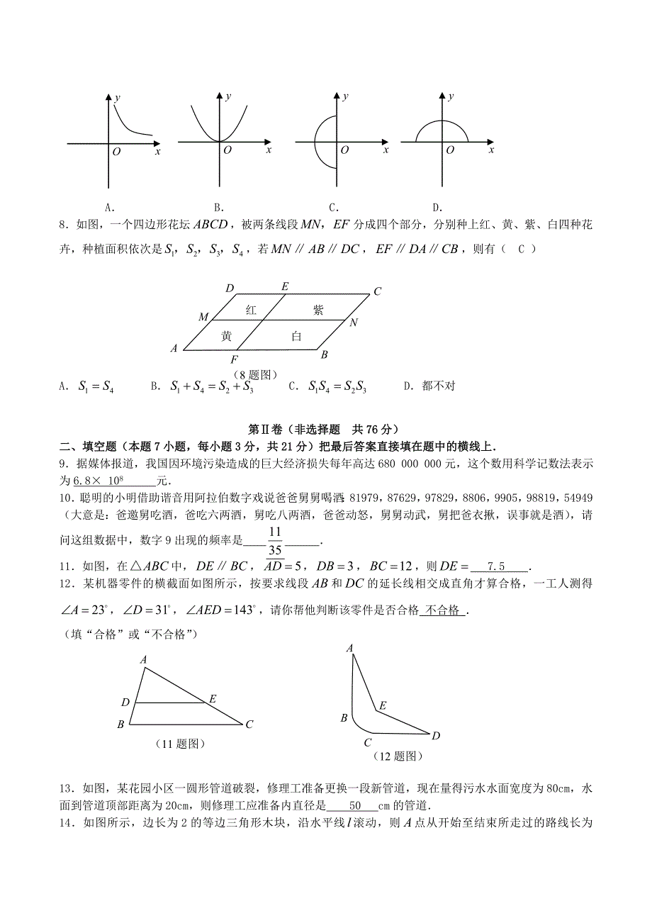 2008年四川省达州市中考数学真题及答案_第2页