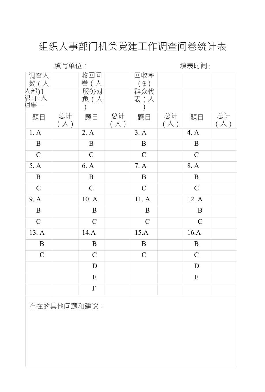 组织人事部门机关党建工作调查问卷_第5页