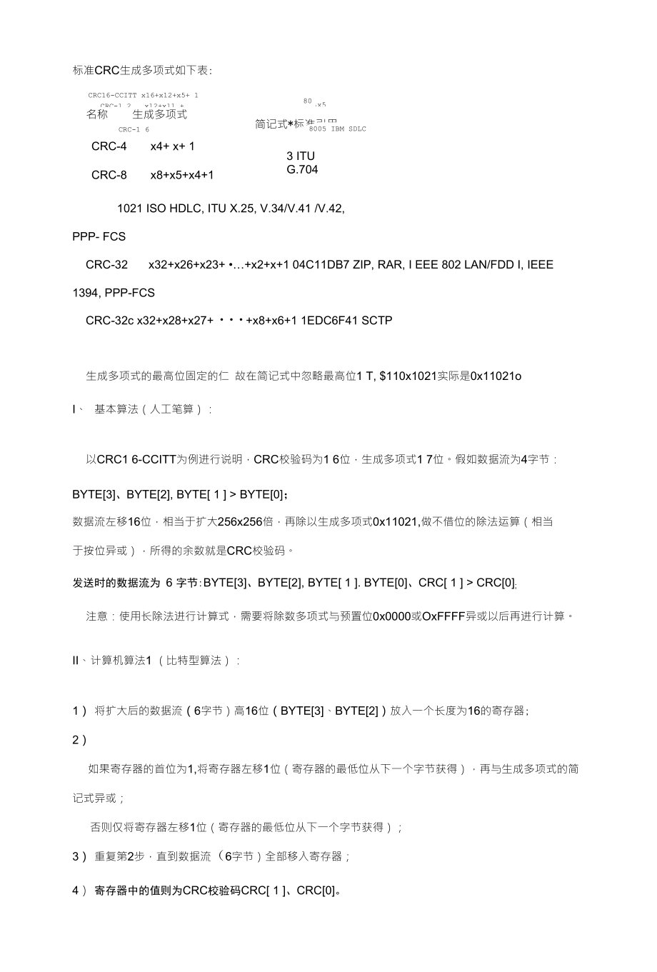 CRC16三种算法及c实现_第1页