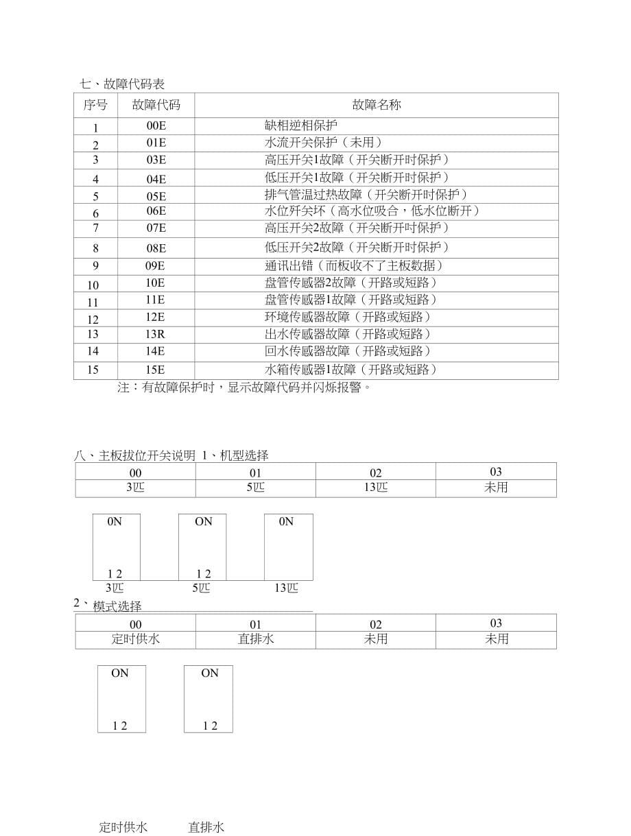 热泵专用工程机控制板规格书(主板)_第5页