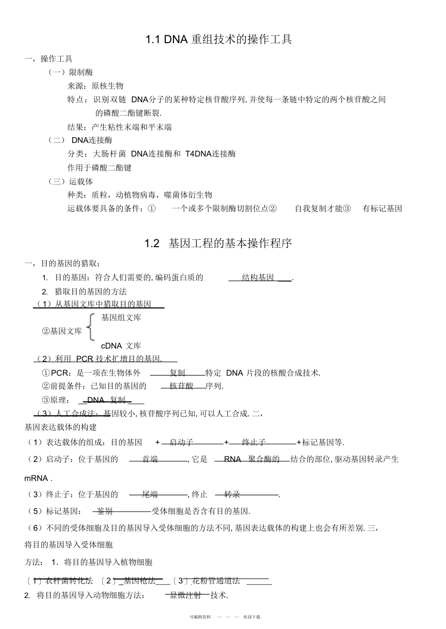 2022年人教版选修三专题123知识点_第1页