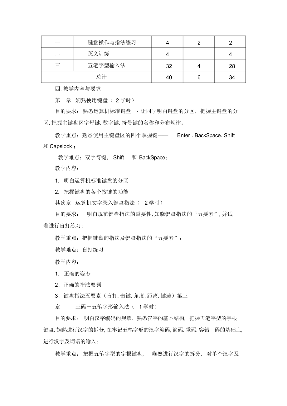 2022年文字录入实训计划_第2页