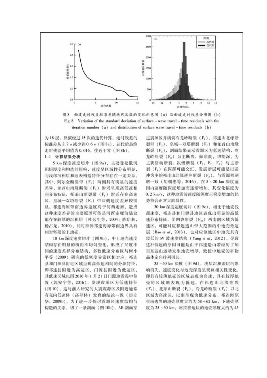 应用背景噪声成像研究祁连山地区地壳S波速度结构_第3页