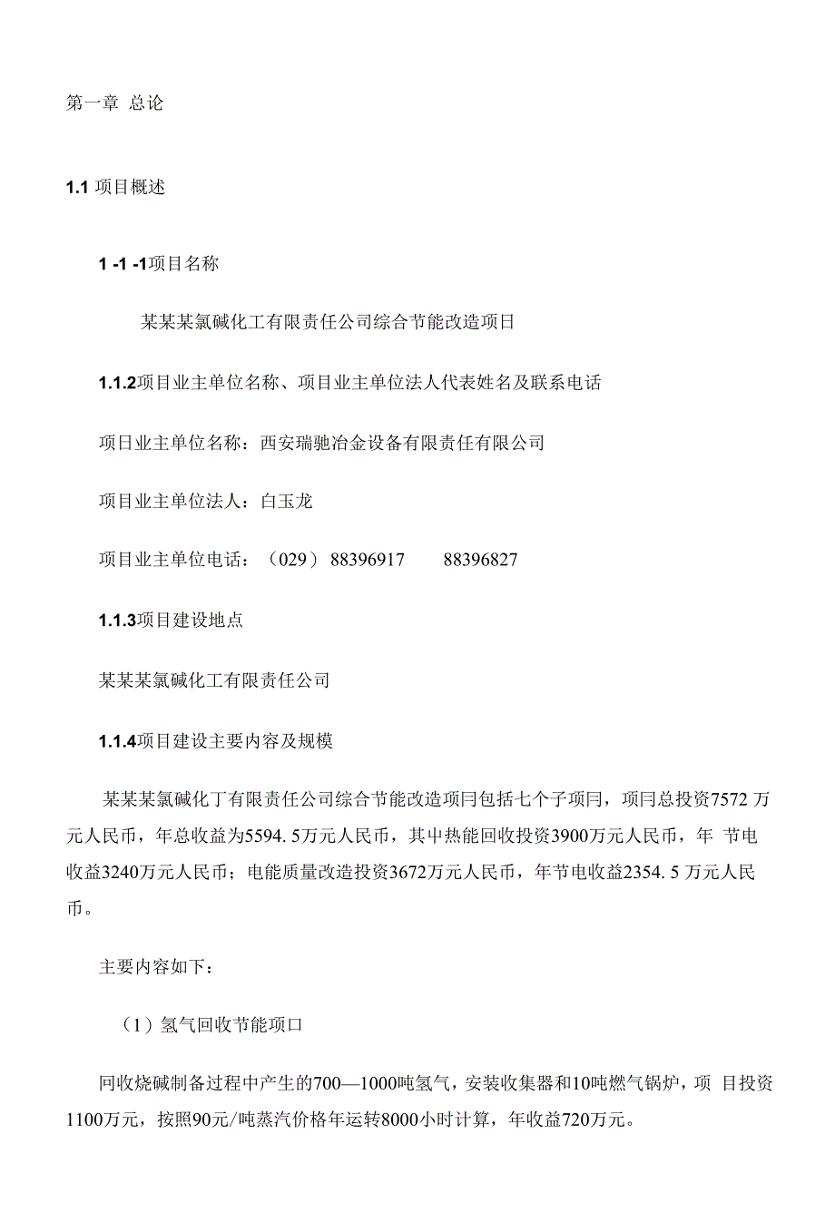 某氯碱化工有限责任公司综合节能改造项目投资策划书_第4页