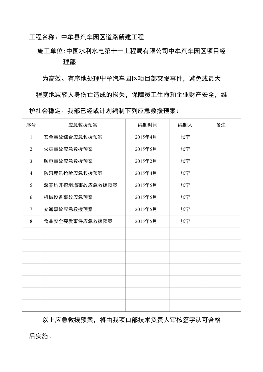 年应急救援预案编制计划_第2页