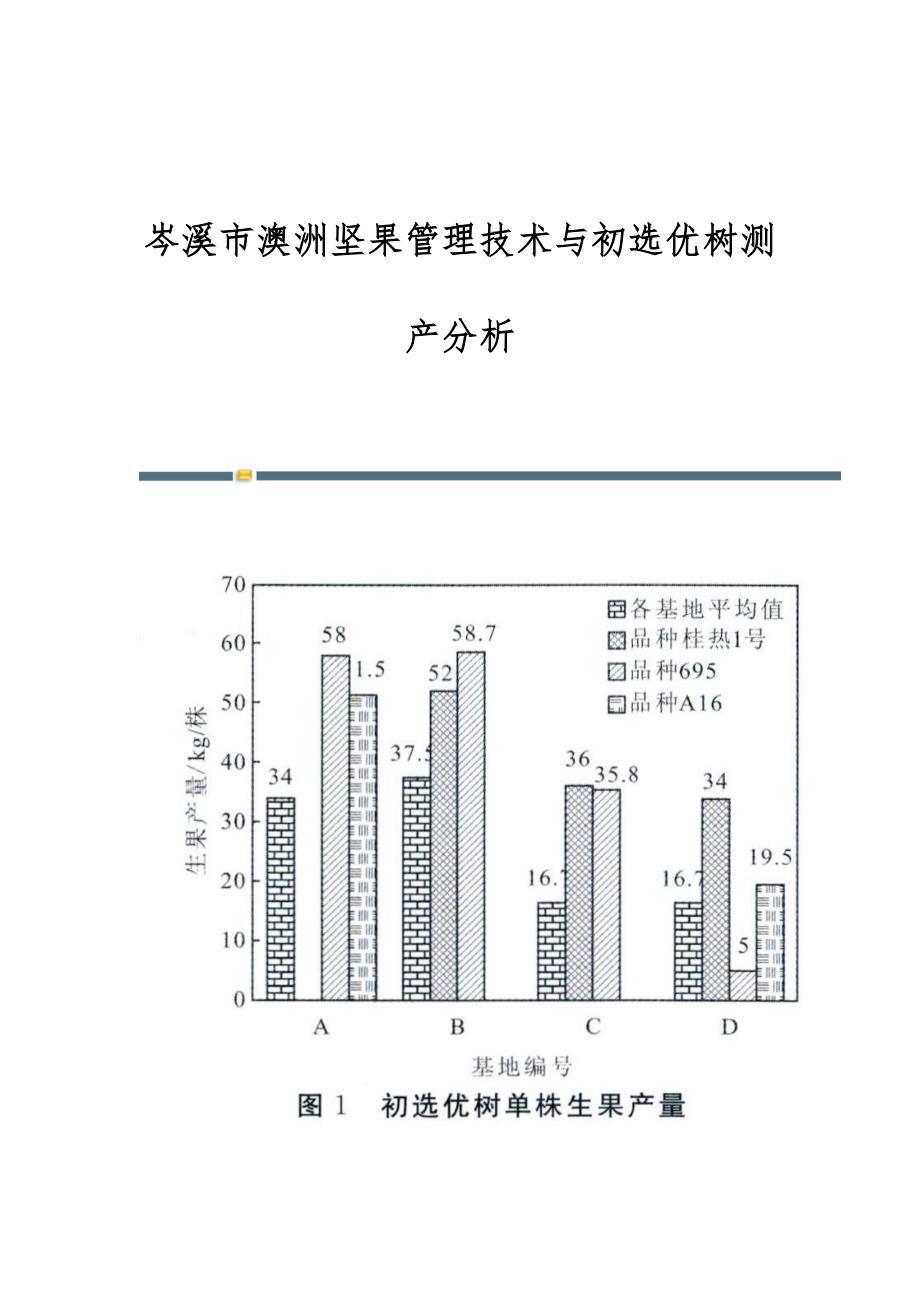 岑溪市澳洲坚果管理技术与初选优树测产分析_第1页