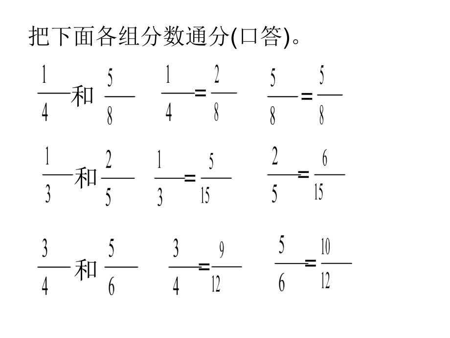 异样分母分数加减法_第1页