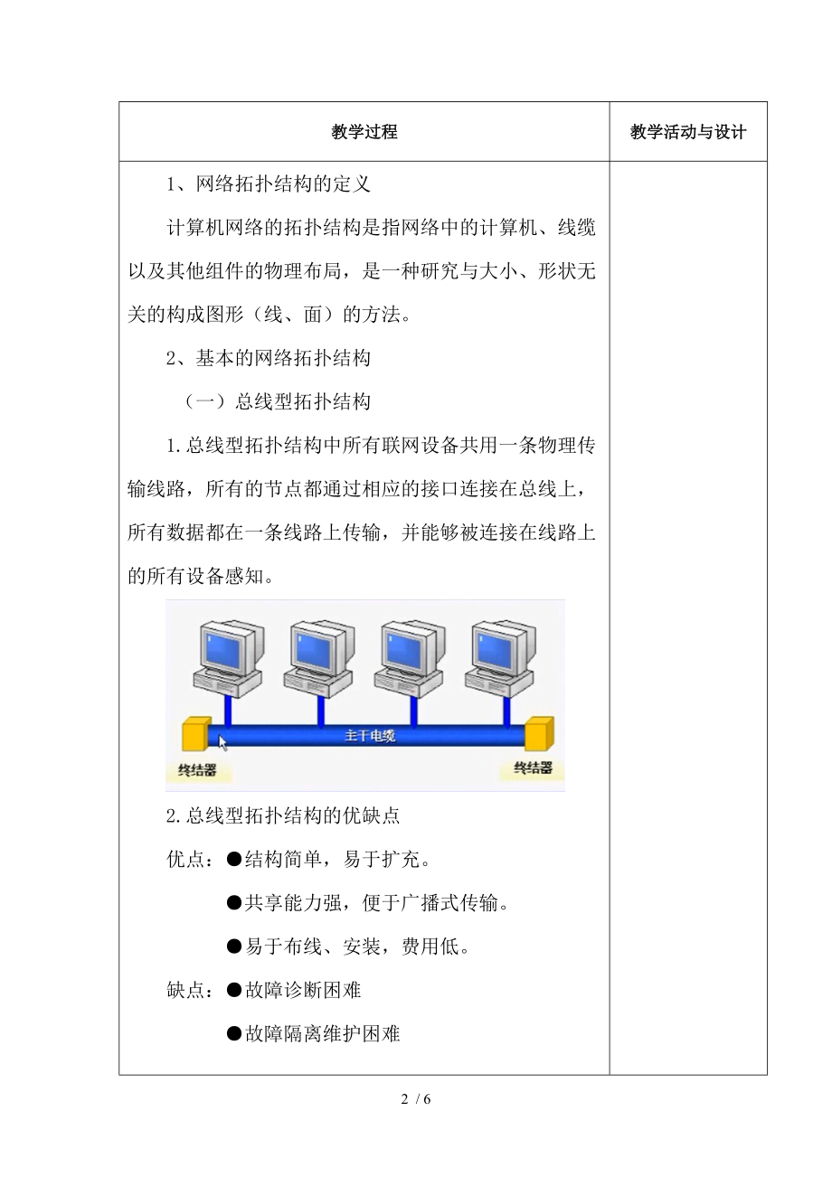 计算机网络拓扑结构教案分享_第2页