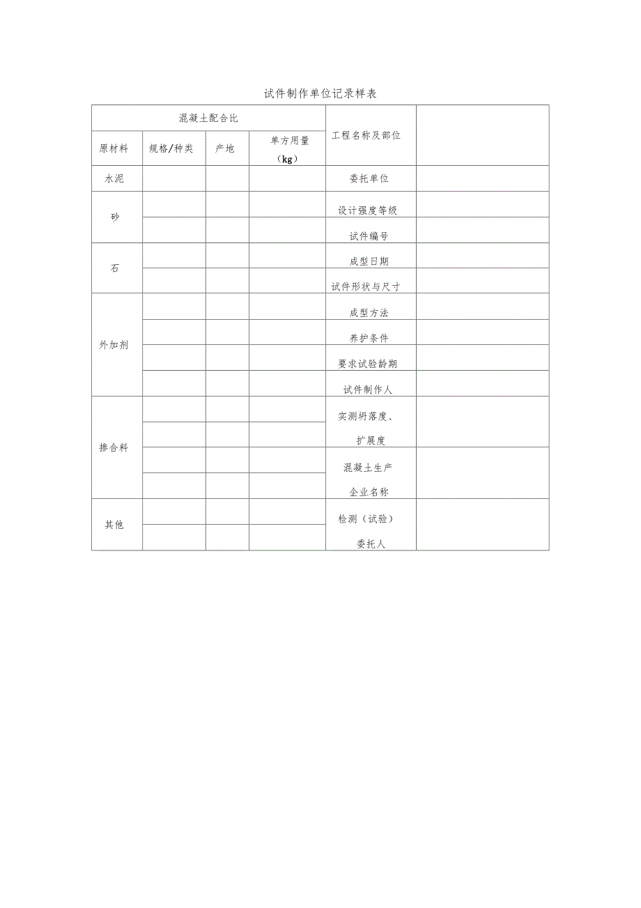 50081-2019混凝土物理力学性能试验方法标准试验或检测报告样表_第2页