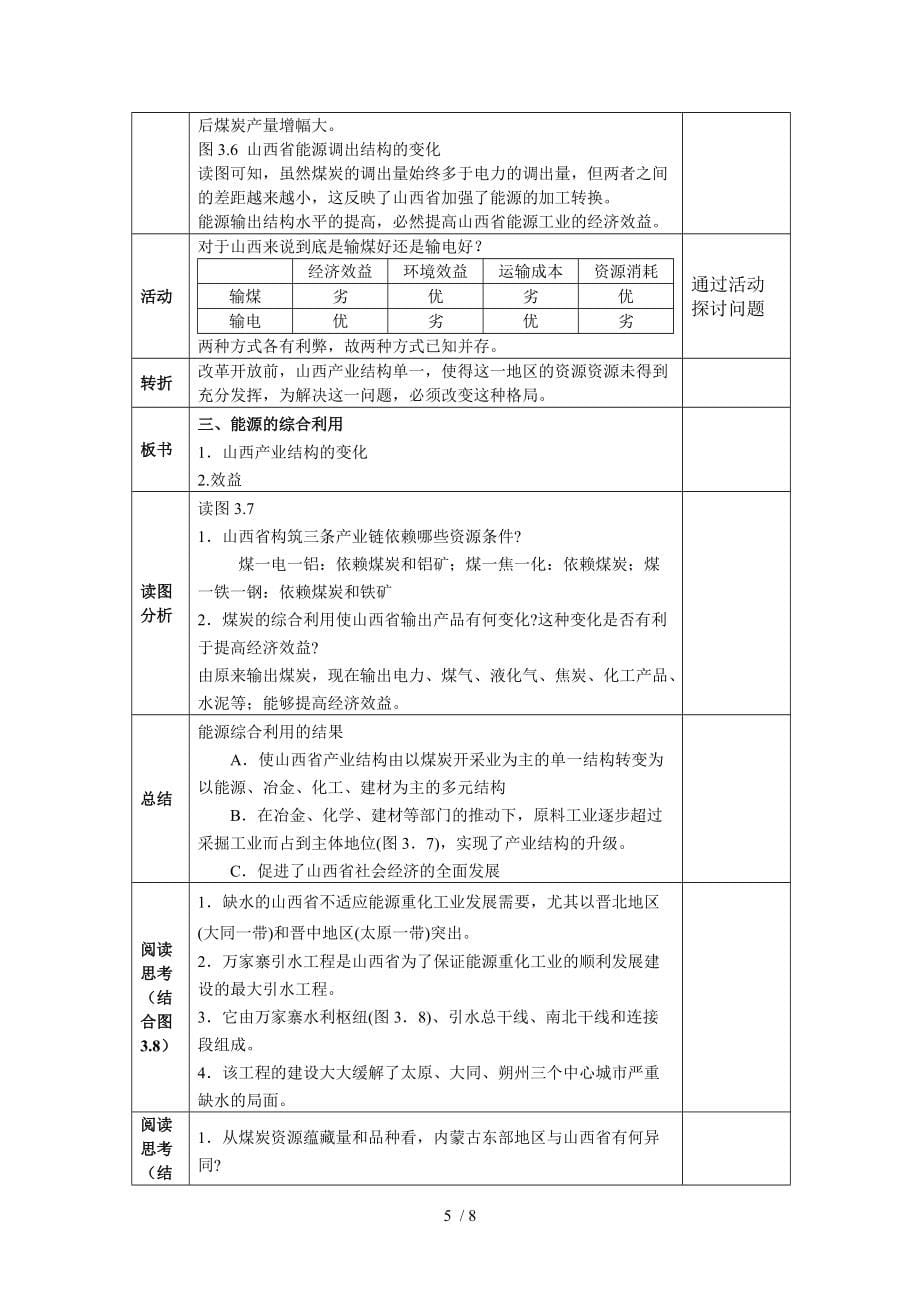 能源资源的开发教学设计详分享_第5页