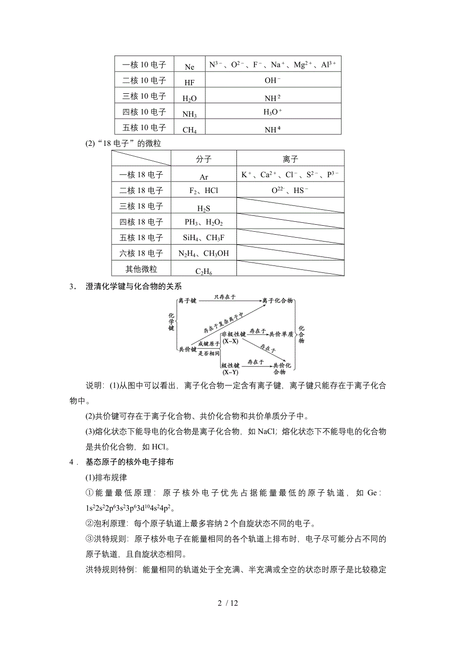 物质结构与性质总复习学案练习分享_第2页