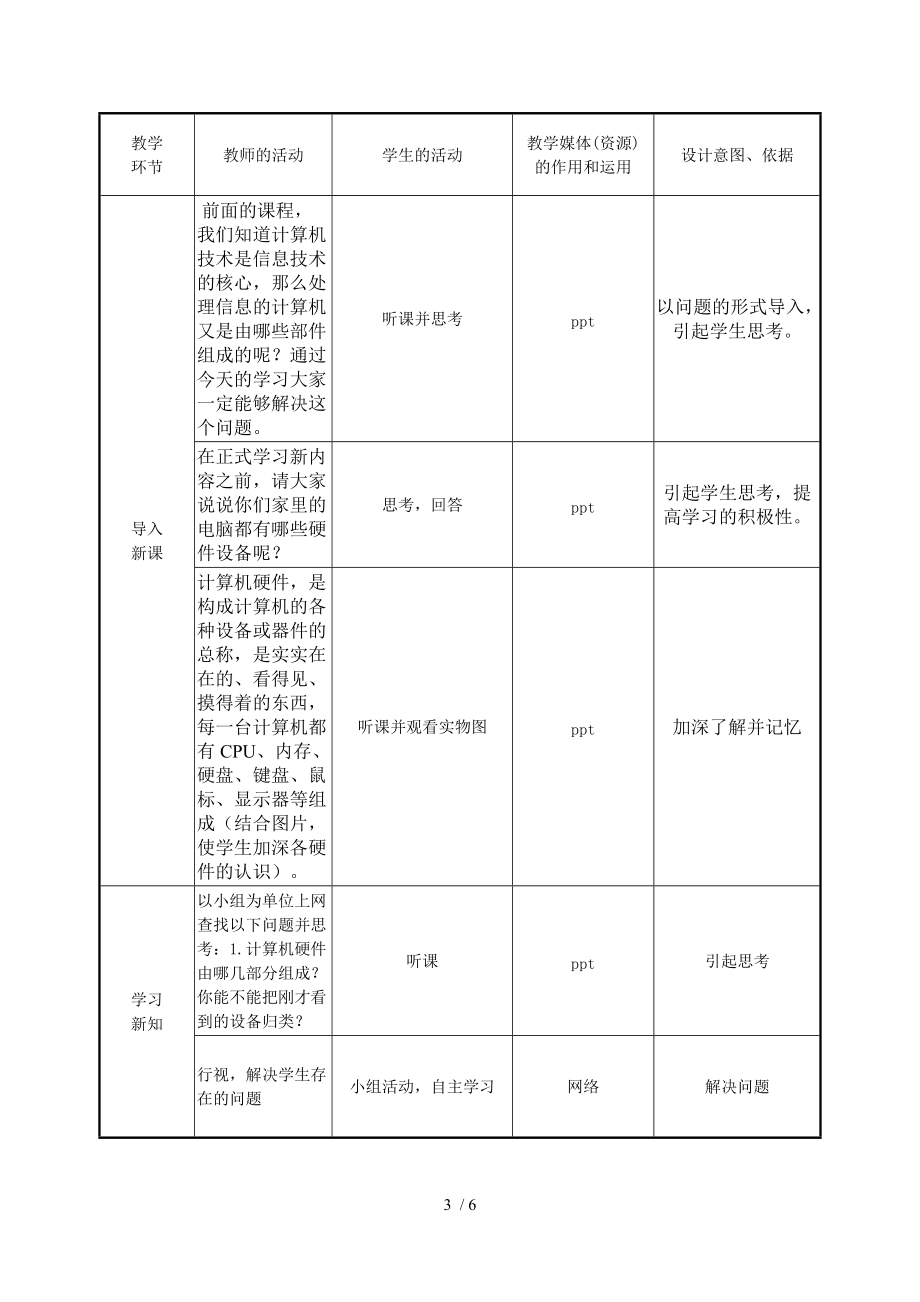 计算机硬件系统组成教学设计分享_第3页