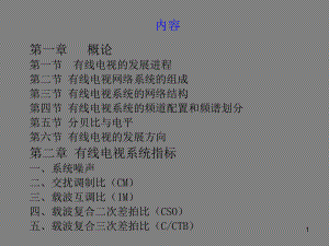 有线电视技术培训PPT课件