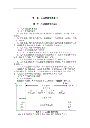 厦门大学人力资源管理讲义（DOC 39页）