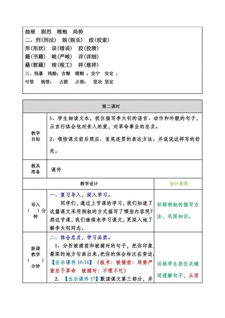 部编六年级语文下册十六年前的回忆教案(2)_第5页