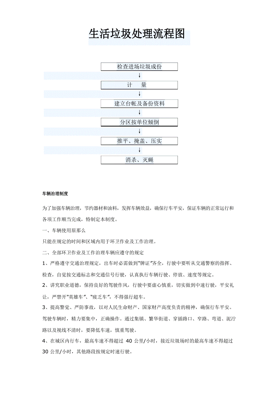 生活垃圾处理流程图_第1页