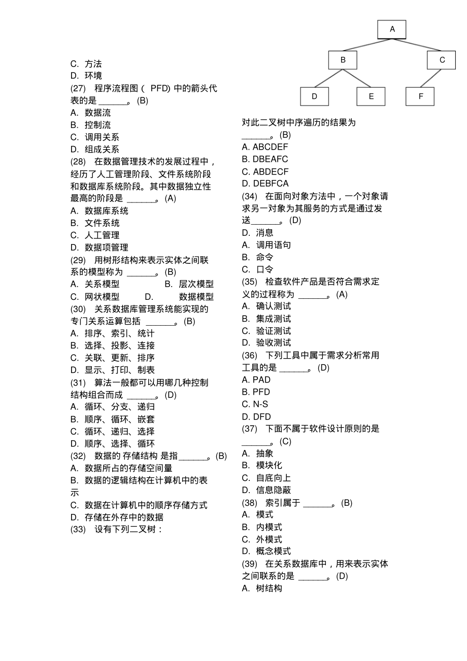 全国计算机等级考试二级C语言公共基础精选120题_第3页