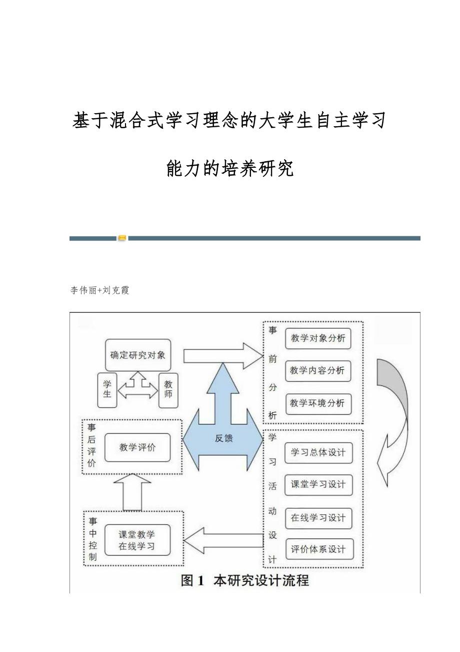 基于混合式学习理念的大学生自主学习能力的培养研究_第1页