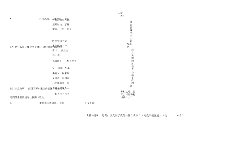 鹿角和鹿腿 三星小学 MS-EEPO图文结构式备课Ⅰ型_第2页