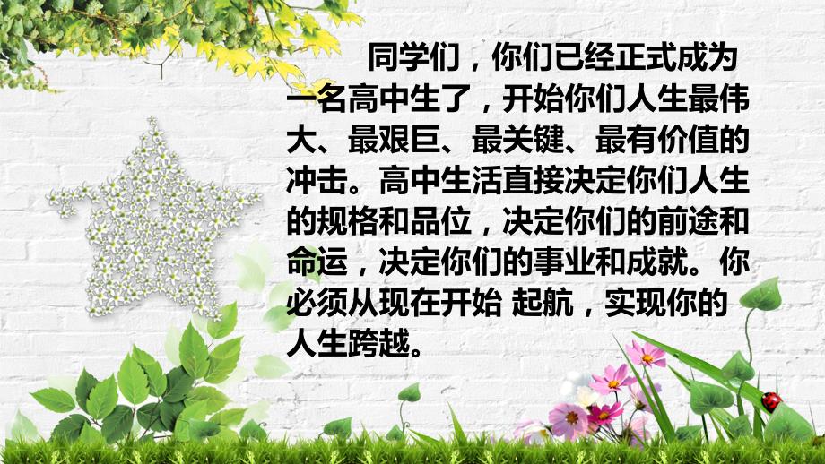 梦想起航青春飞扬高中生活如何启航主题班会授课课件PPT模板_第2页