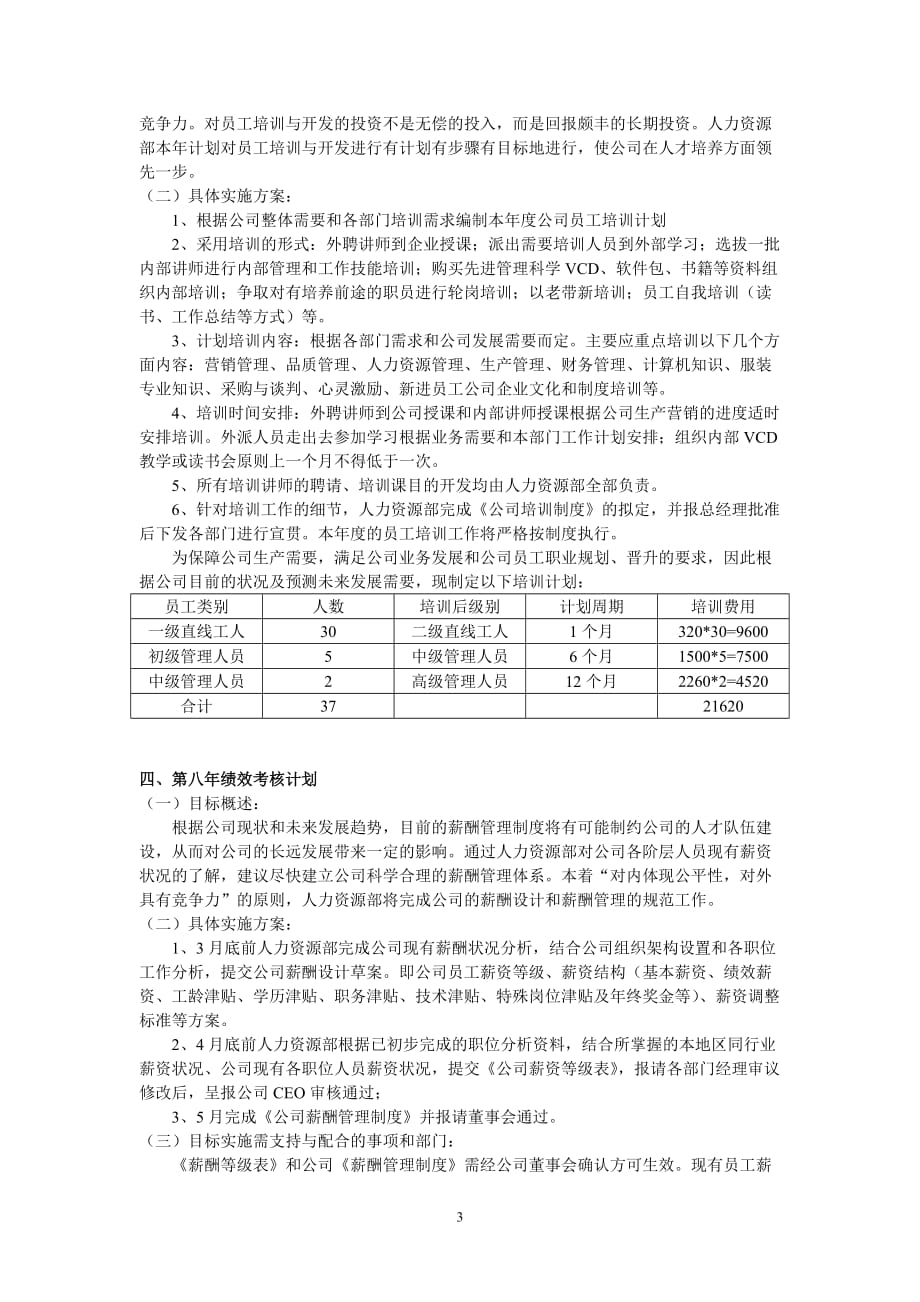 [精选]军动九天股份有限公司人力资源需求规划与工作计划_第3页