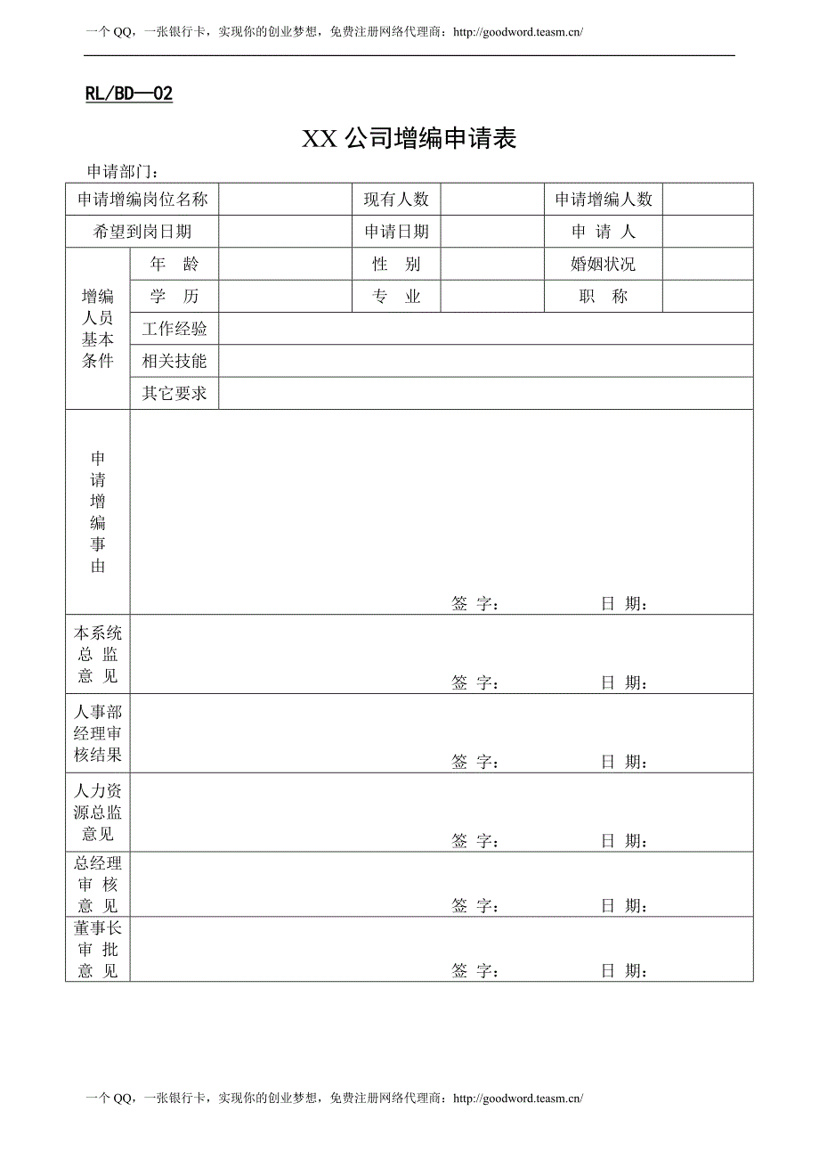 [精选]人力资源表单汇总_第2页