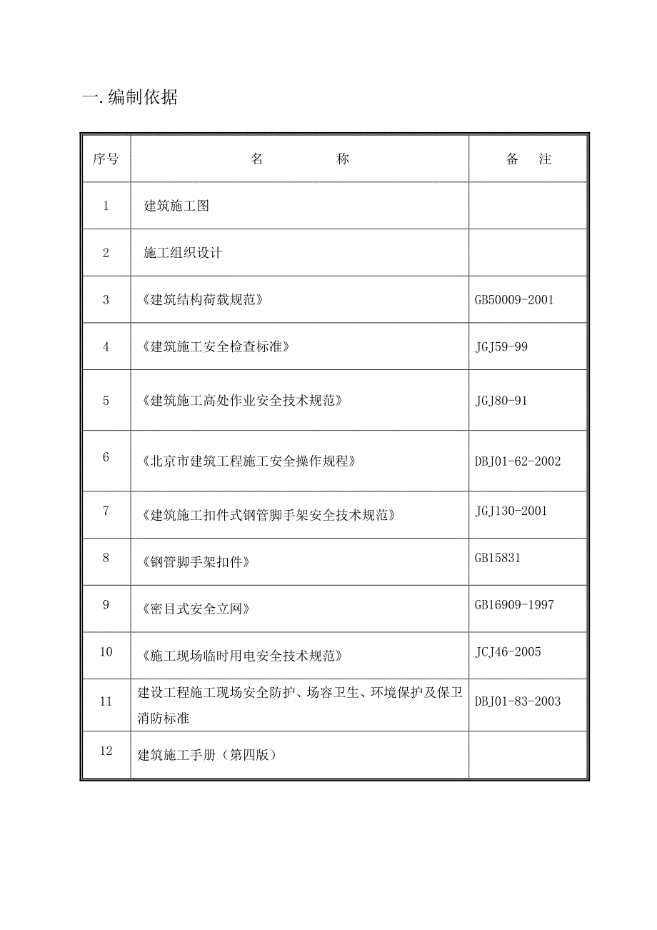 高层脚手架搭设方案word版_第2页