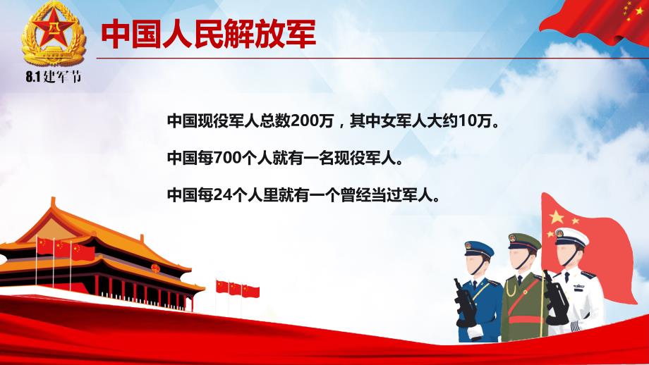 红色简洁党政建军92周年八一建军节主题班会党建党课授课课件PPT模板_第4页