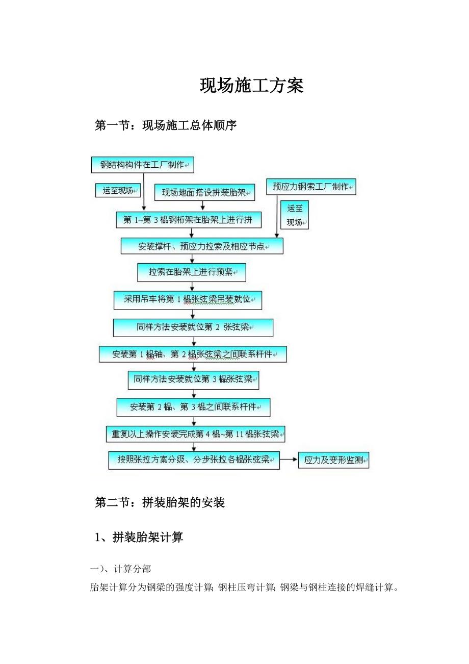 钢结构屋面现场施工方案word版_第1页