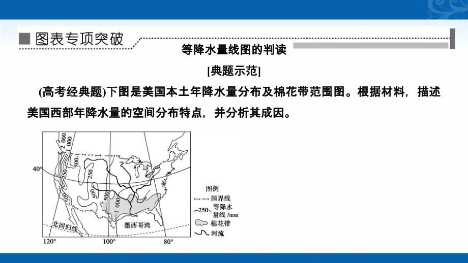 2021届新高考地理人教版复习创新课件-图表专项突破-等降水量线图的判读_第2页