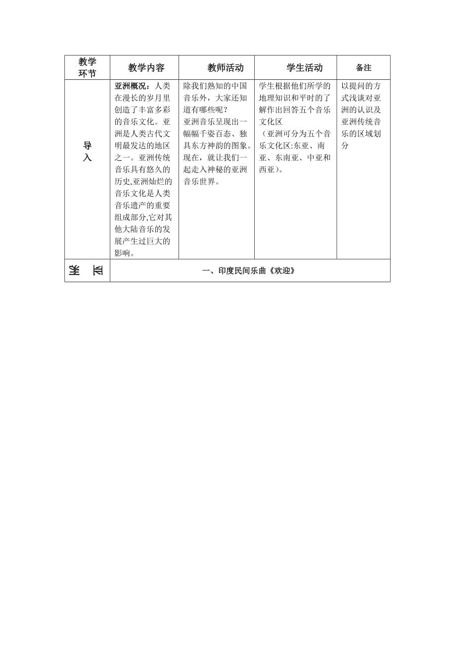 教学设计《亚洲音乐》_第1页