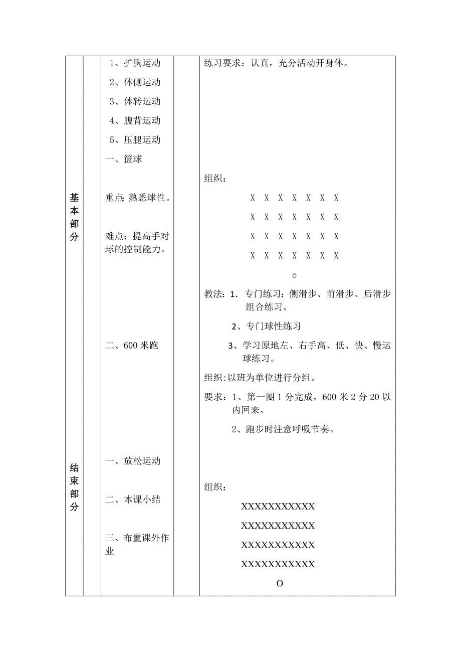 第一学期篮球单元计划_第5页