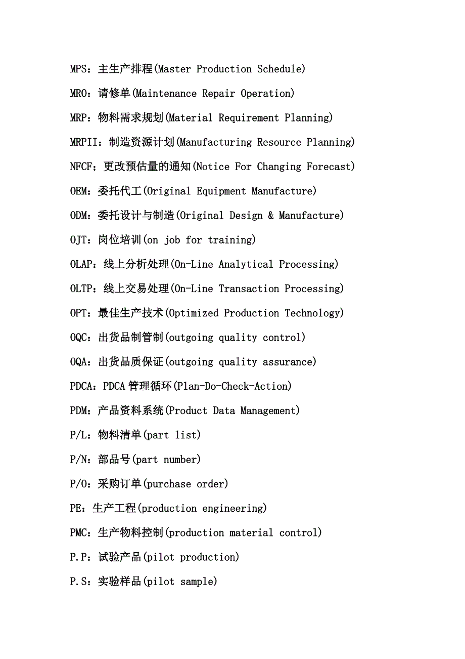 《企业常用缩写》word版_第4页