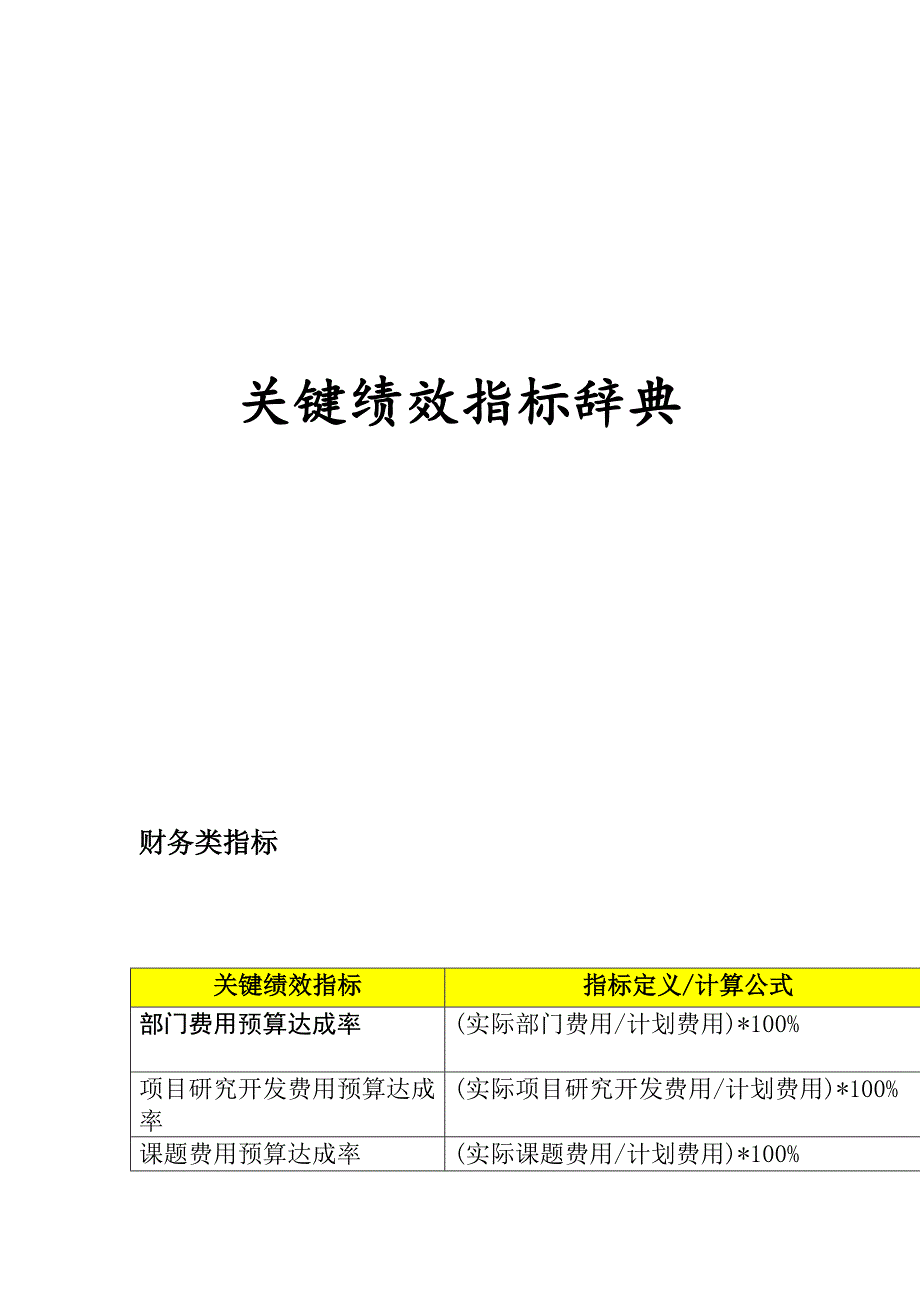 [精选]关键绩效指标宝典_第2页