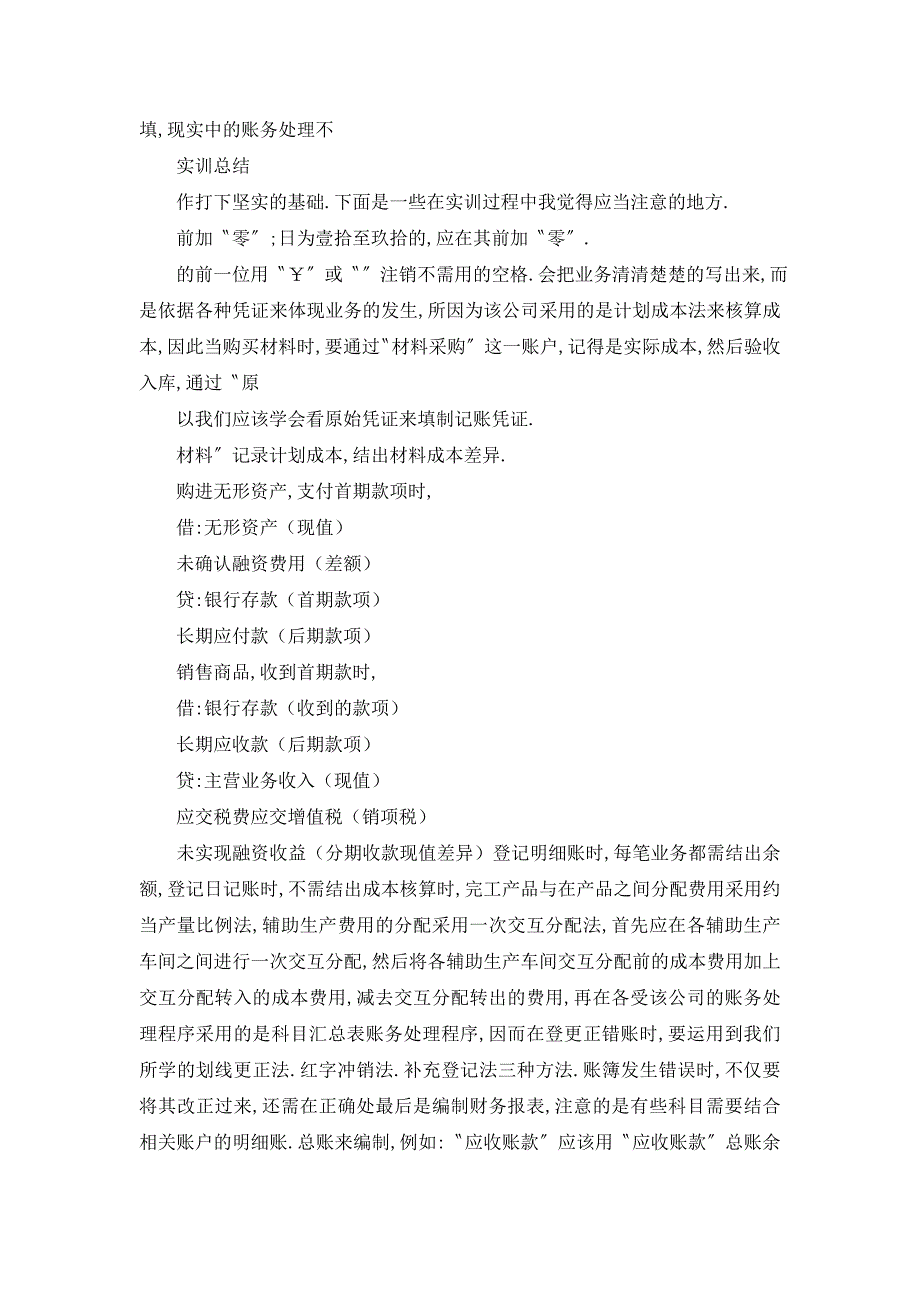 【最新】电脑做账实训总结_第2页