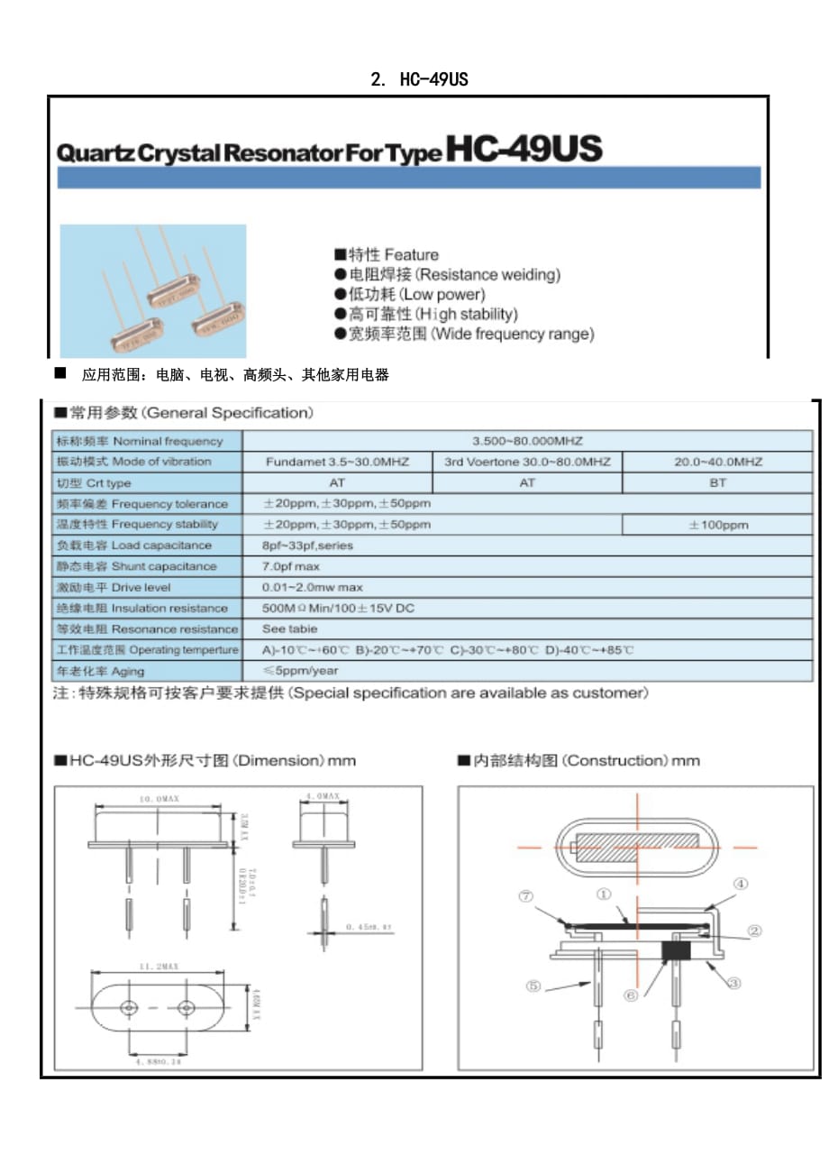 [精选]峰华晶体谐振器产品介绍1_第2页