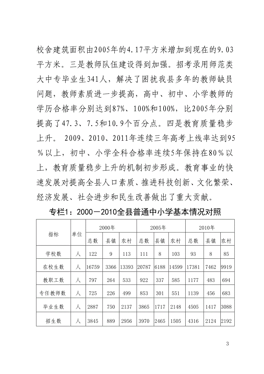 [精选]崇信县中长期教育改革和发展规划_第3页